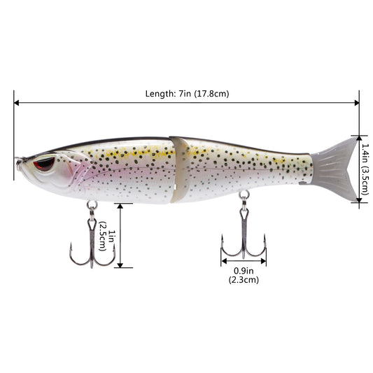 Pike Trout Glide Baits Minnow Hard Bass Fishing Lure