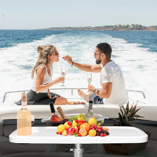Removable Boat Table, 34X18 inch Rectangular Pontoon Boat Table