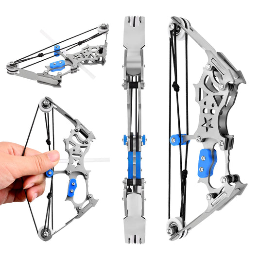 Mini Compound Bow and Arrows Set for Adults, Teens, Beginners for Target Practice & Shooting Entertainment