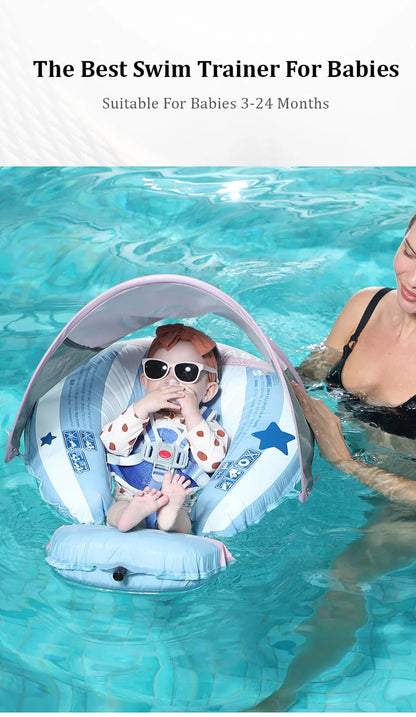 Baby Swimming Float With Sunshade For Infant Non-Inflatable
