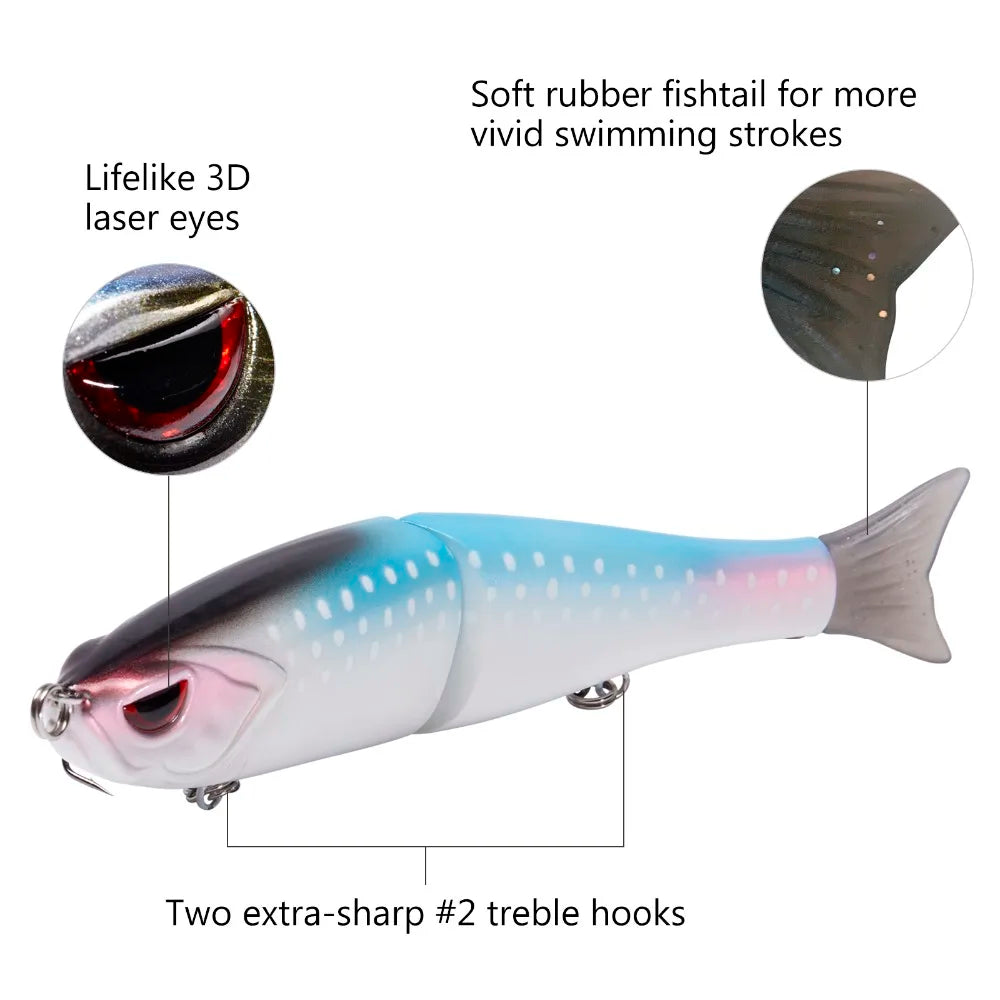 Pike Trout Glide Baits Minnow Hard Bass Fishing Lure