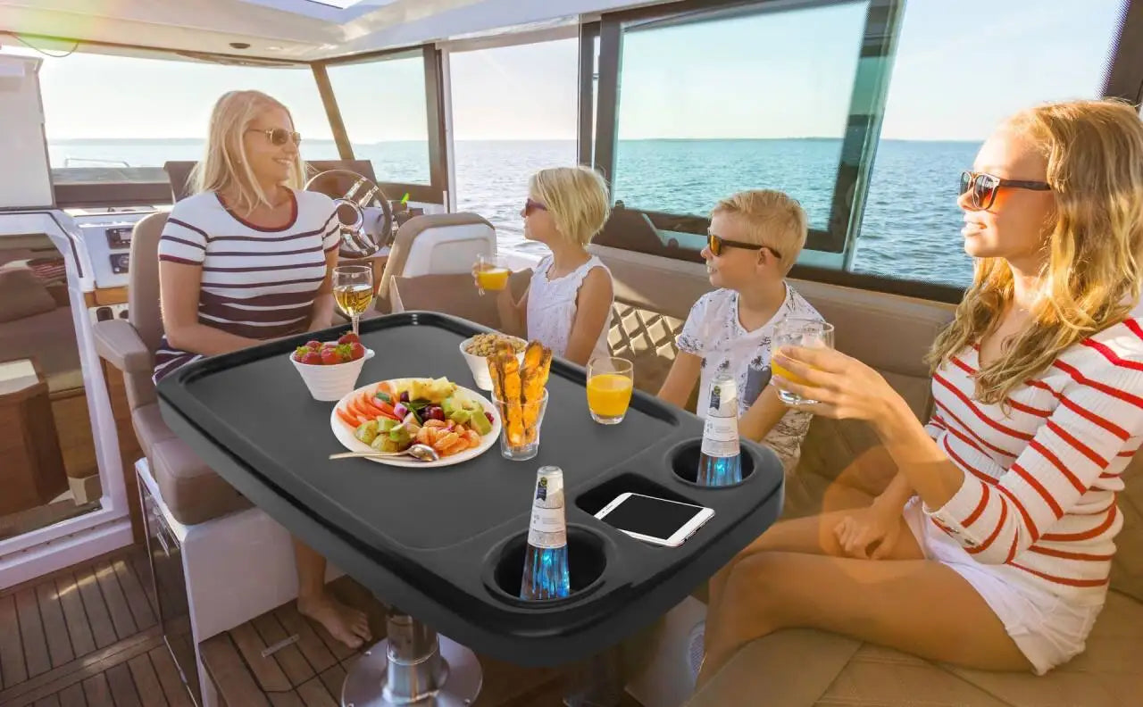 Removable Boat Table, 34X18 inch Rectangular Pontoon Boat Table
