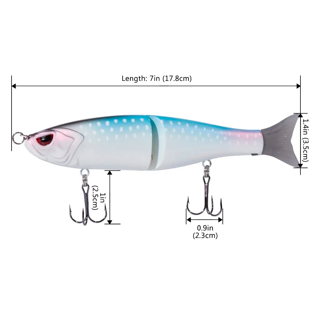 Pike Trout Glide Baits Minnow Hard Bass Fishing Lure