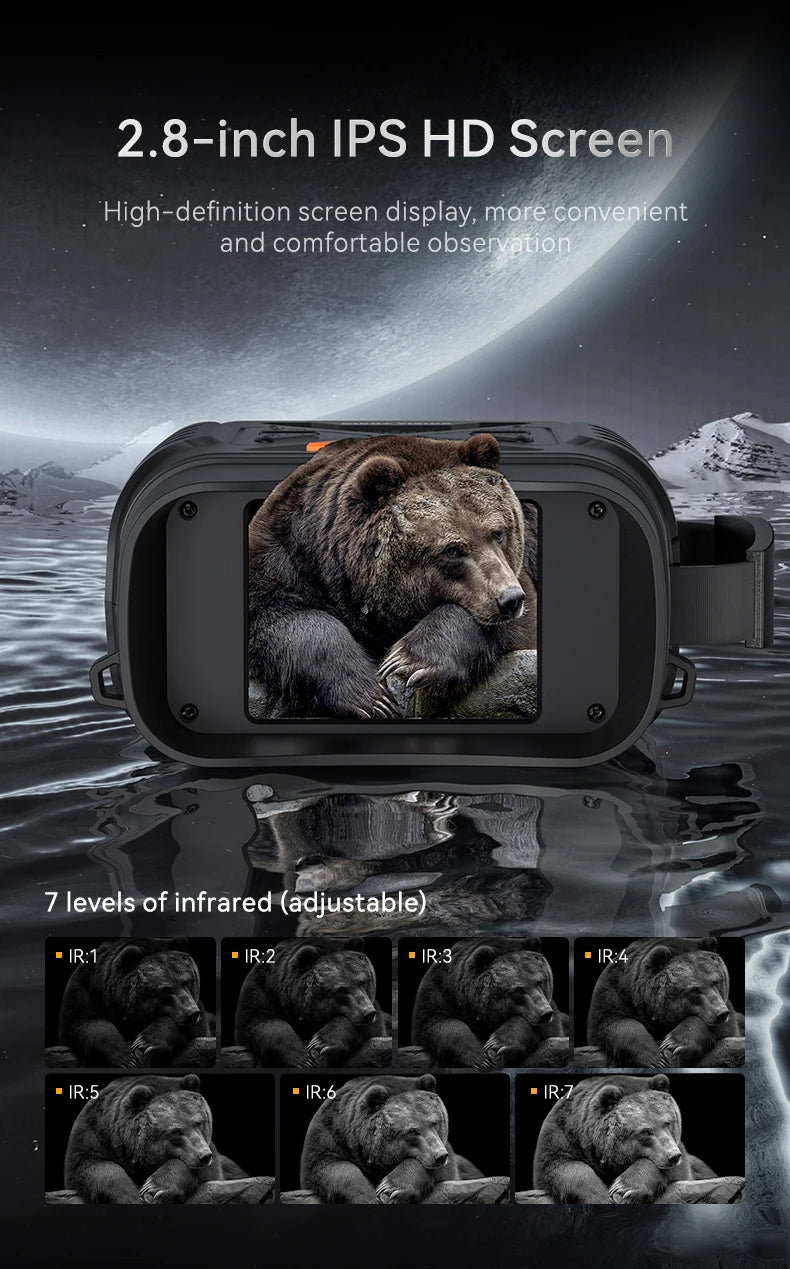 Night Vision Binoculars 7 Gear Infrared Binoculars 10X Digital Zoom