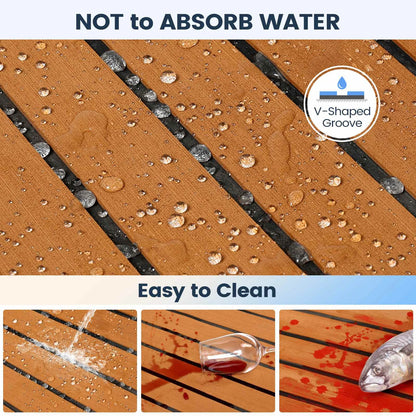 Teak Decking Sheet Boat Flooring Fit Self-Adhesive Foam Marine Flooring