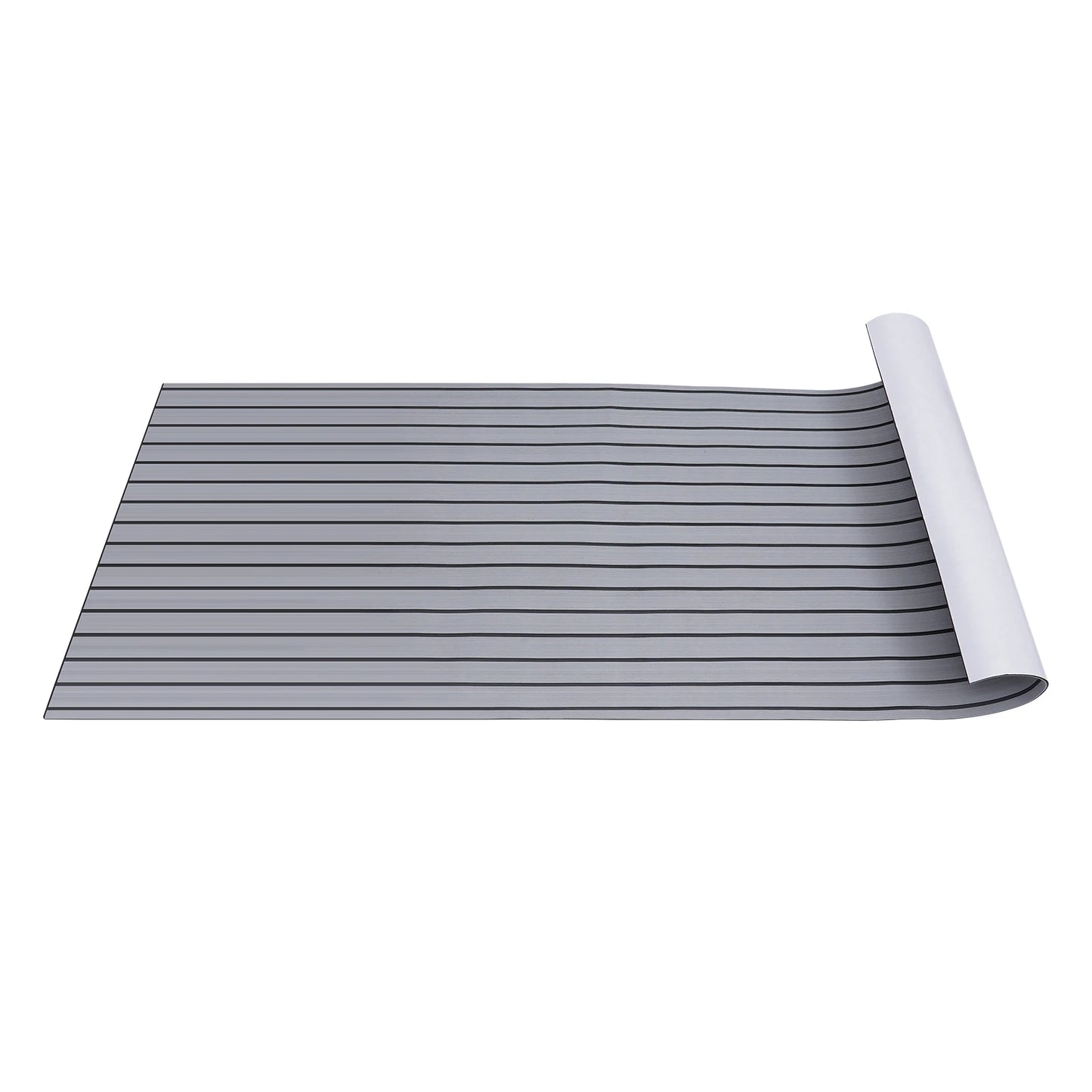 94.5"x 35.4" EVA  Light Gray with Black Stripes RV Anti-Skid Mat for Boat Decks