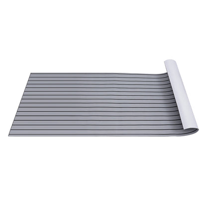 94.5"x 35.4" EVA  Light Gray with Black Stripes RV Anti-Skid Mat for Boat Decks