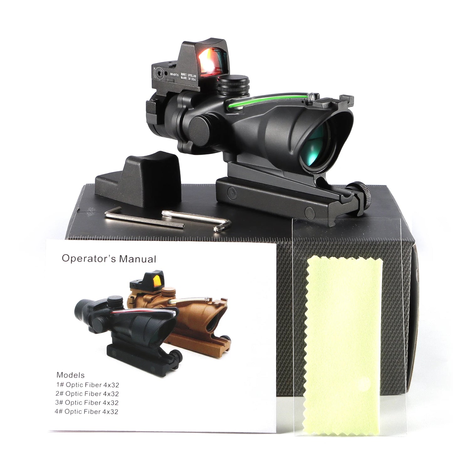 Adjustable 4x32 Red Dot 1x  4x  Red Dot Rifle Scope