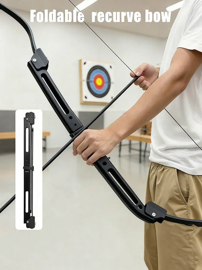 Foldable Bow and Arrow Set 55 Inch for Adults, Right Left Handed Archery