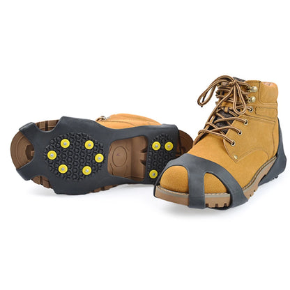 1Pair 10 Teeth Snow Ice Claw Spikes for Walking Hiking Boots