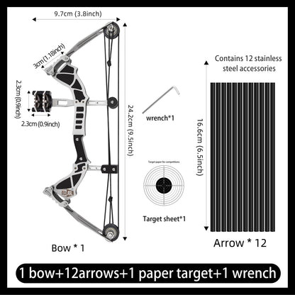 Mini Compound Bow and Arrow Set 9.5inch
