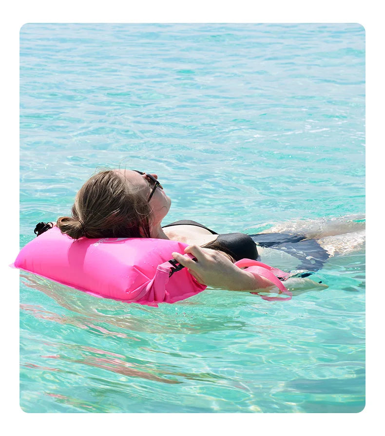 18L Waterproof Inflatable Swimming Bag Double Balloon Swim Buoy