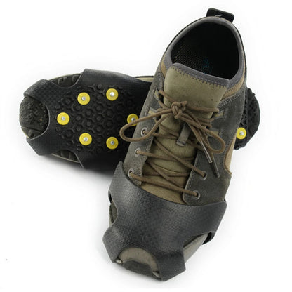 1Pair 10 Teeth Snow Ice Claw Spikes for Walking Hiking Boots