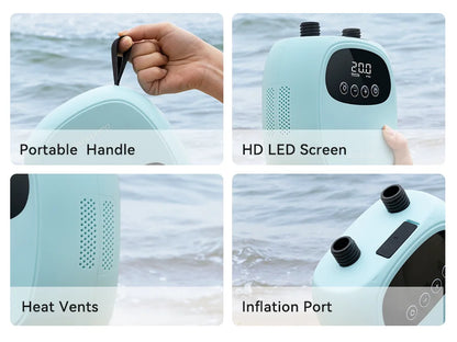 Electric 20PSI Paddle Board Inflation for Kayak Boat Tent Surf Board Stand Up Board Air Pump.