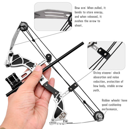 Mini Compound Bow and Arrow Set 9.5inch