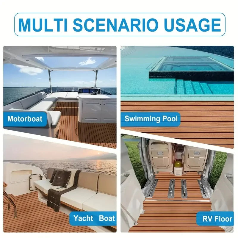 Teak Decking Sheet Boat Flooring Fit Self-Adhesive Foam Marine Flooring