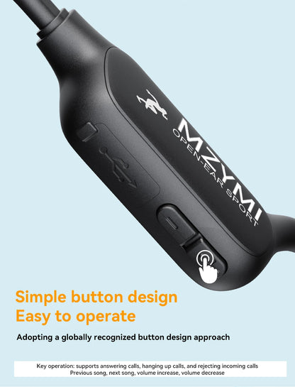 Bone Conduction Wireless Waterproof Bluetooth 5.4 Headphones
