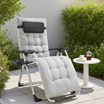 Set of 2 Recliner Lounge Chair with Cup Holder Trays