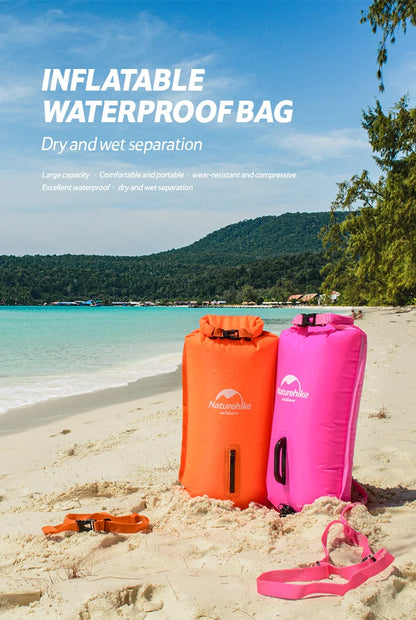 18L Waterproof Inflatable Swimming Bag Double Balloon Swim Buoy
