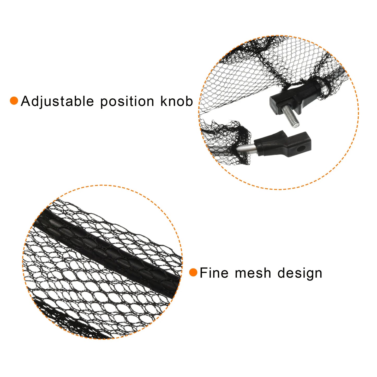 Telescopic Aluminum  Folding Fishing Net Extend to 4.9ft