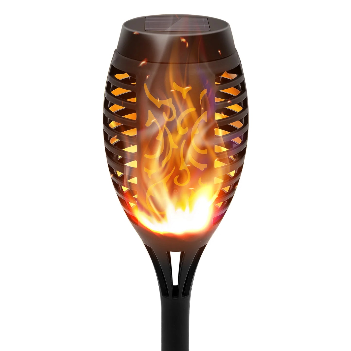 Solar Outdoor LED 4/6Pcs Solar Torch Lights with Flickering Flame Waterproof Camp Illumination