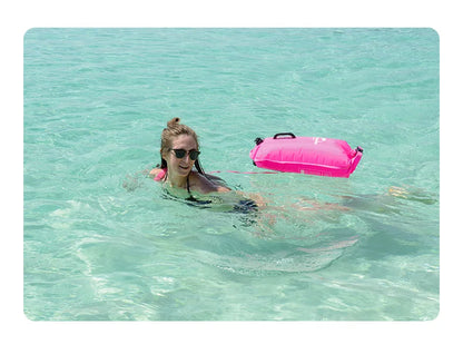 18L Waterproof Inflatable Swimming Bag Double Balloon Swim Buoy