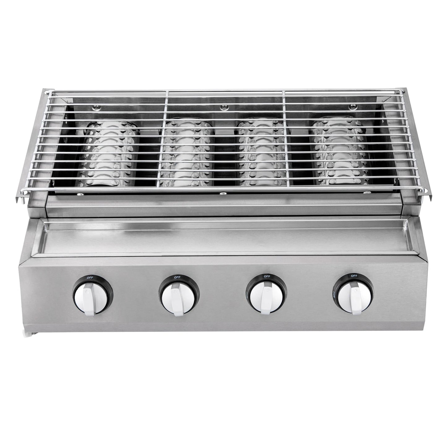 4-Burner Stainless Steel Tabletop Propane / LPG Gas Grill