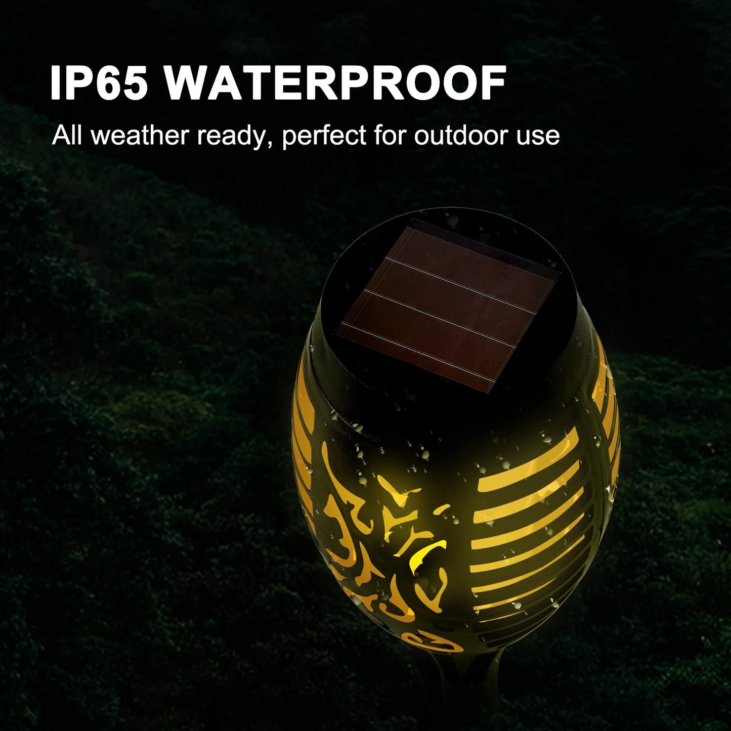 Solar Outdoor LED 4/6Pcs Solar Torch Lights with Flickering Flame Waterproof Camp Illumination