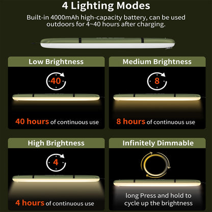 Rechargeable Camping Strong Light Waterproof 2000 mAh Tent Lamp