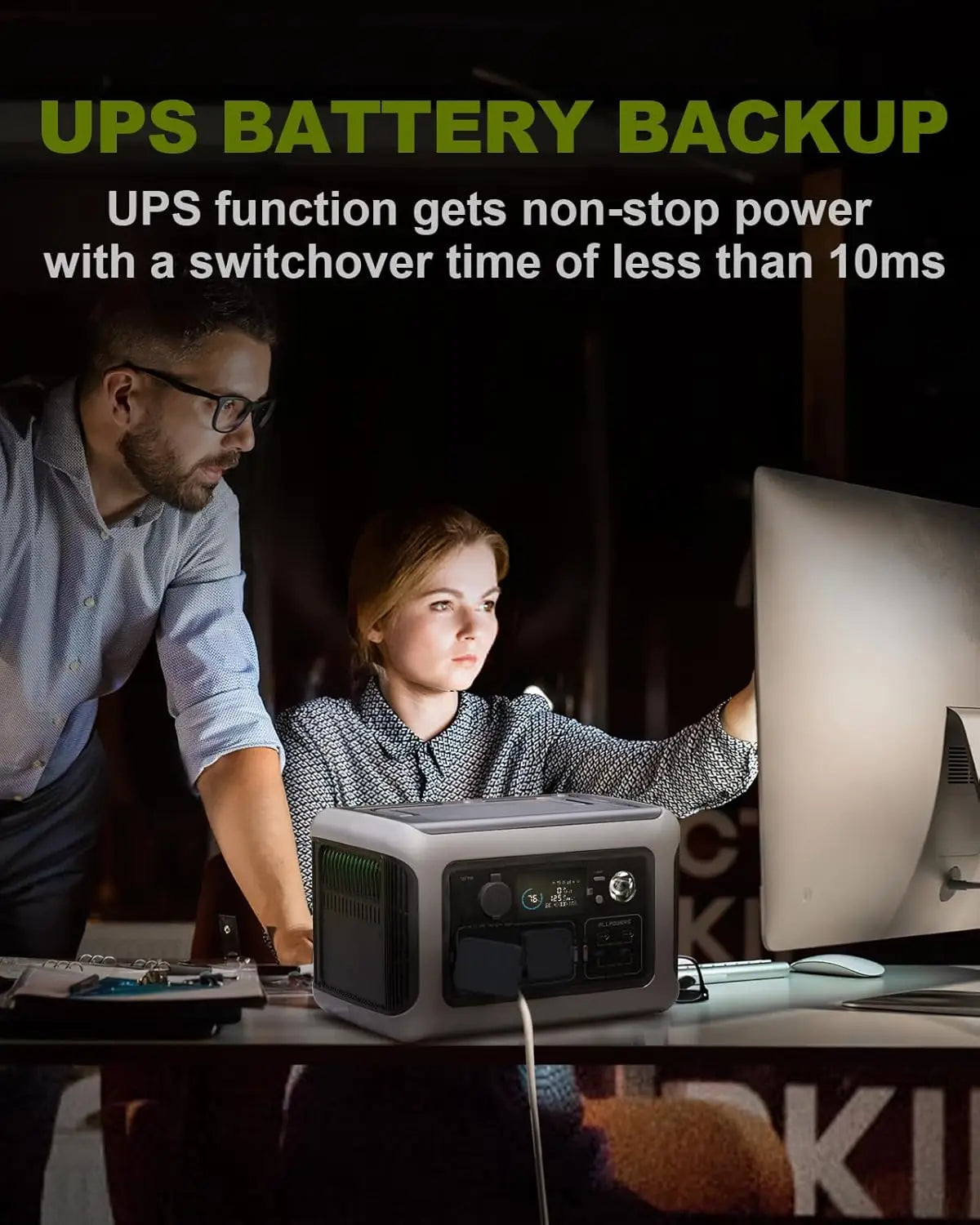 Portable (600W,1200WSurge) AC Power Station