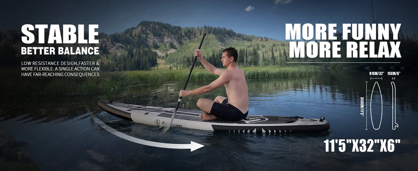 Touring Inflatable Stand Up Paddle Board Non-Slip Surf Board Water Sports Kayak