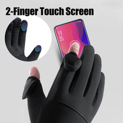 Men / Women Waterproof Winter Flip Open Two Finger Gloves