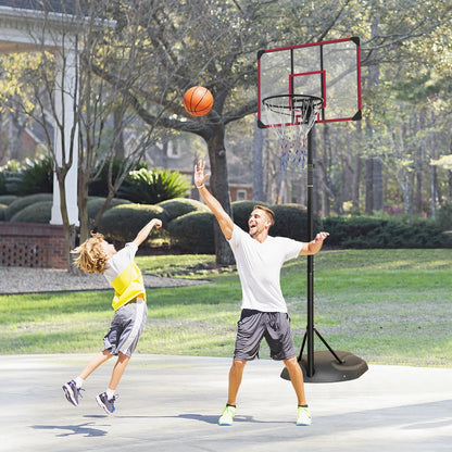Portable Basketball Hoop System Height Adjustable 7.5ft - 9.2ft 32 Inch Backboard