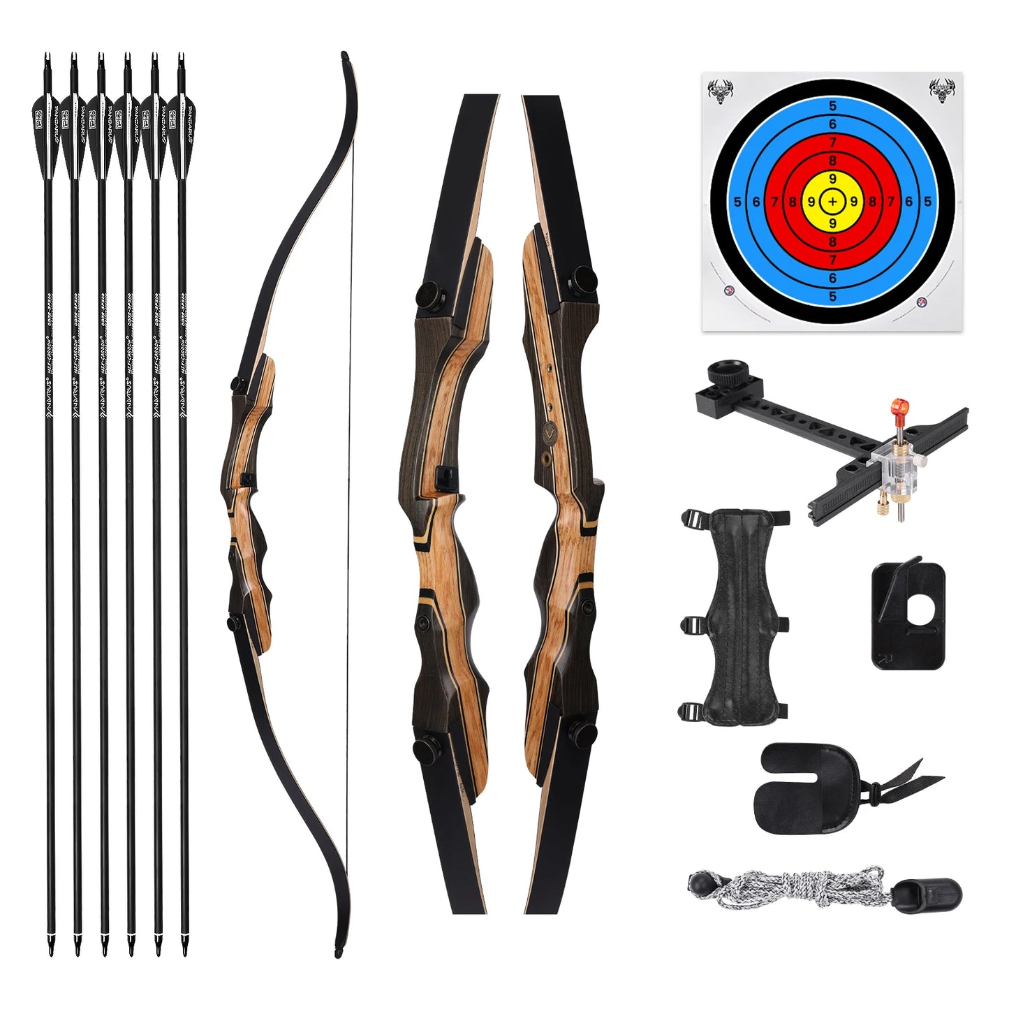 Archery Takedown Recurve Bow 62 inch for Adults, Beginners, Teens & Youth