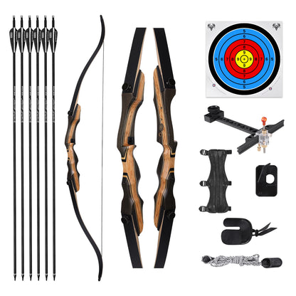 Archery Takedown Recurve Bow 62 inch for Adults, Beginners, Teens & Youth