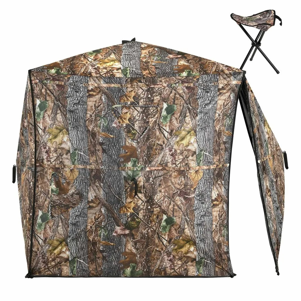 360 Degree Hunting Blind Fully Open Door for 2-3 Person with Stool