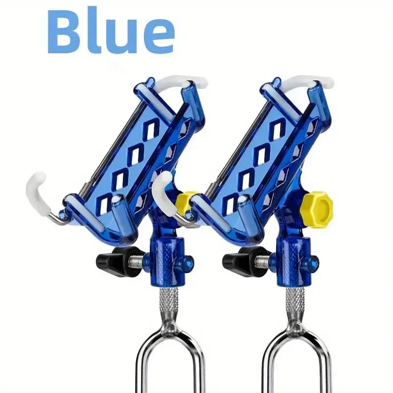 2-piece stainless steel fishing rod holder, 360° adjustable one-touch lock