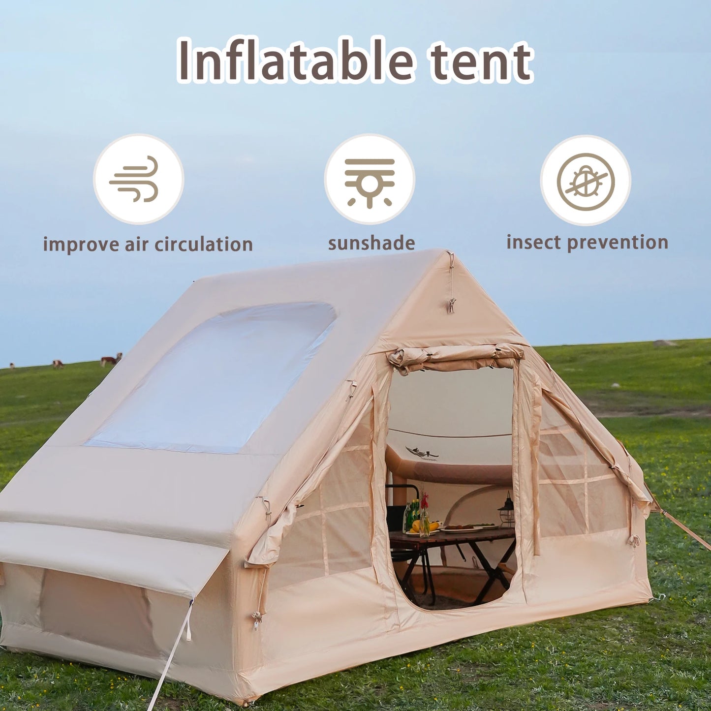 Inflatable 4/6/8 Person Tent