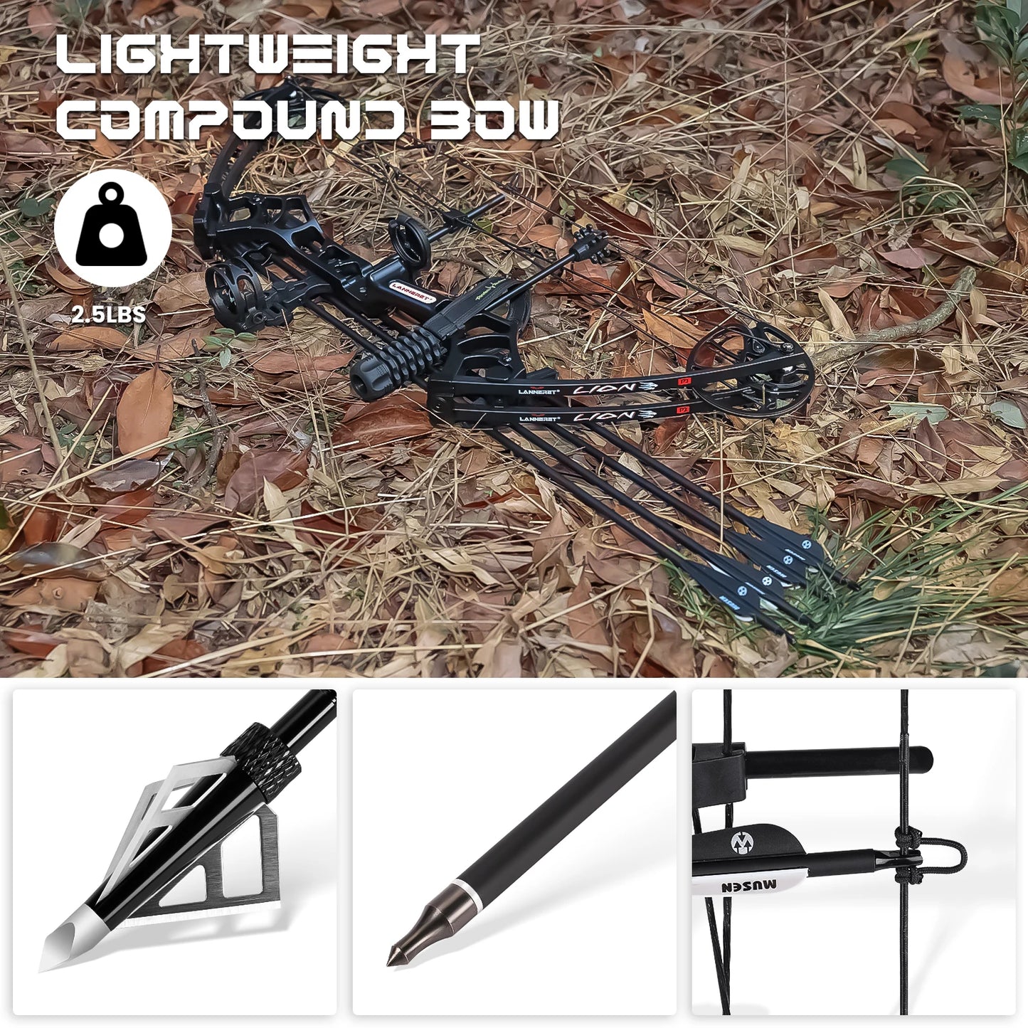 Archery Ready to Hunt Compound Bow Package for Adults and Teens