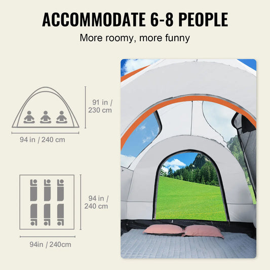 8'-8' SUV Tent Attachment for Camping with SUV/Truck Force 5 Wind Tested
