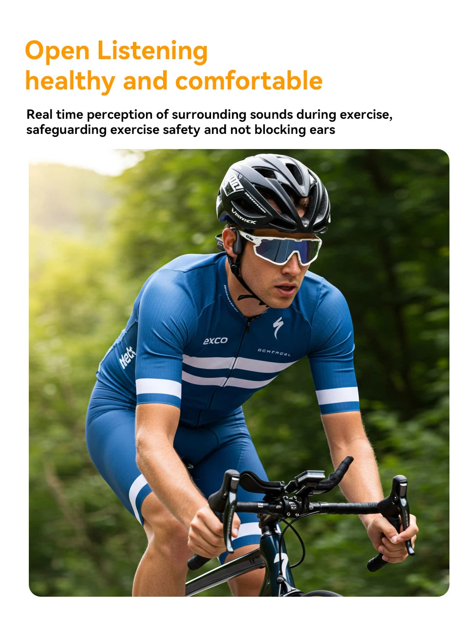 Bone Conduction Wireless Waterproof Bluetooth 5.4 Headphones