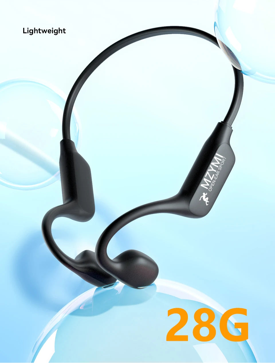 Bone Conduction Wireless Waterproof Bluetooth 5.4 Headphones