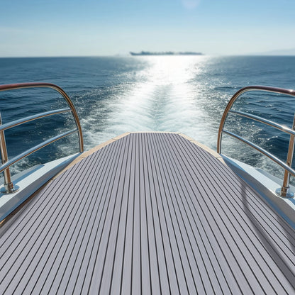 94.5"x 35.4" EVA  Light Gray with Black Stripes RV Anti-Skid Mat for Boat Decks