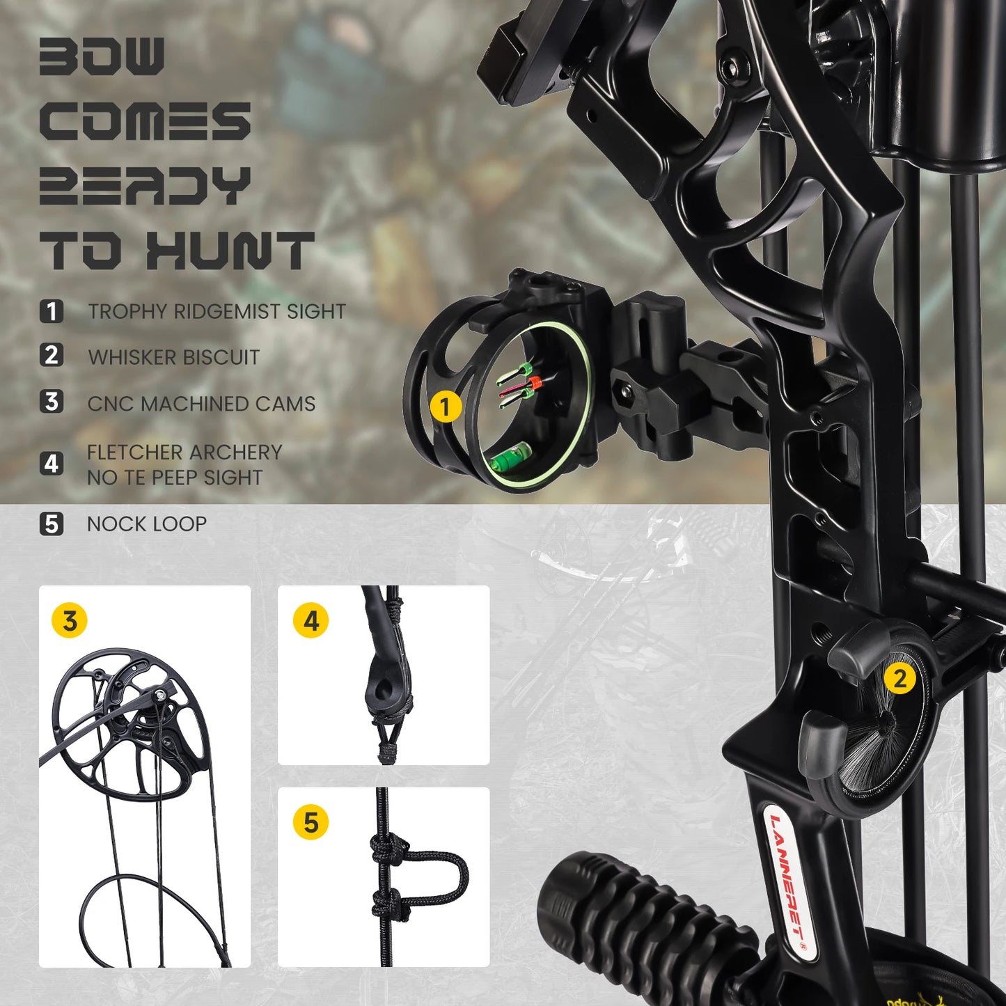 Archery Ready to Hunt Compound Bow Package for Adults and Teens