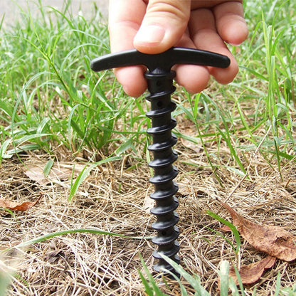 10pcs/set Windproof Ground Peg Screw Tent Stakes 14.5x7cm