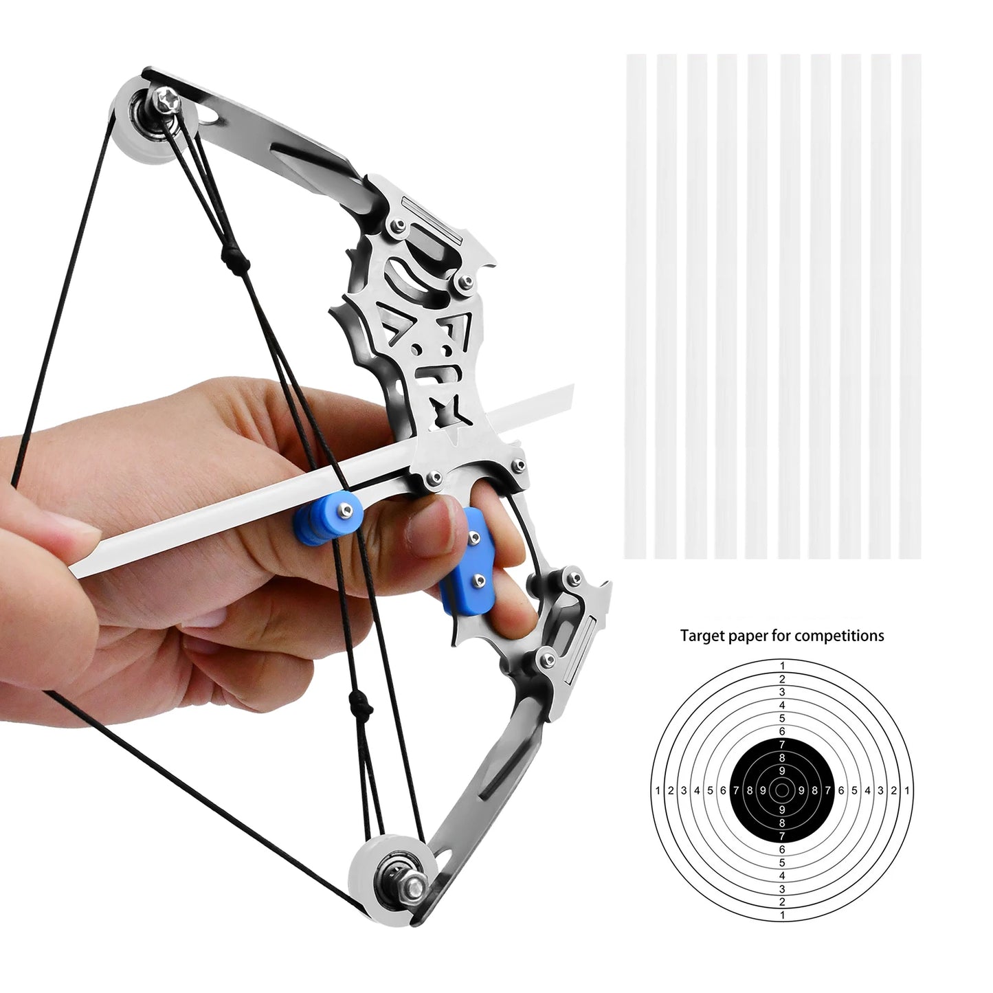 Mini Compound Bow and Arrows Set for Adults, Teens, Beginners for Target Practice & Shooting Entertainment