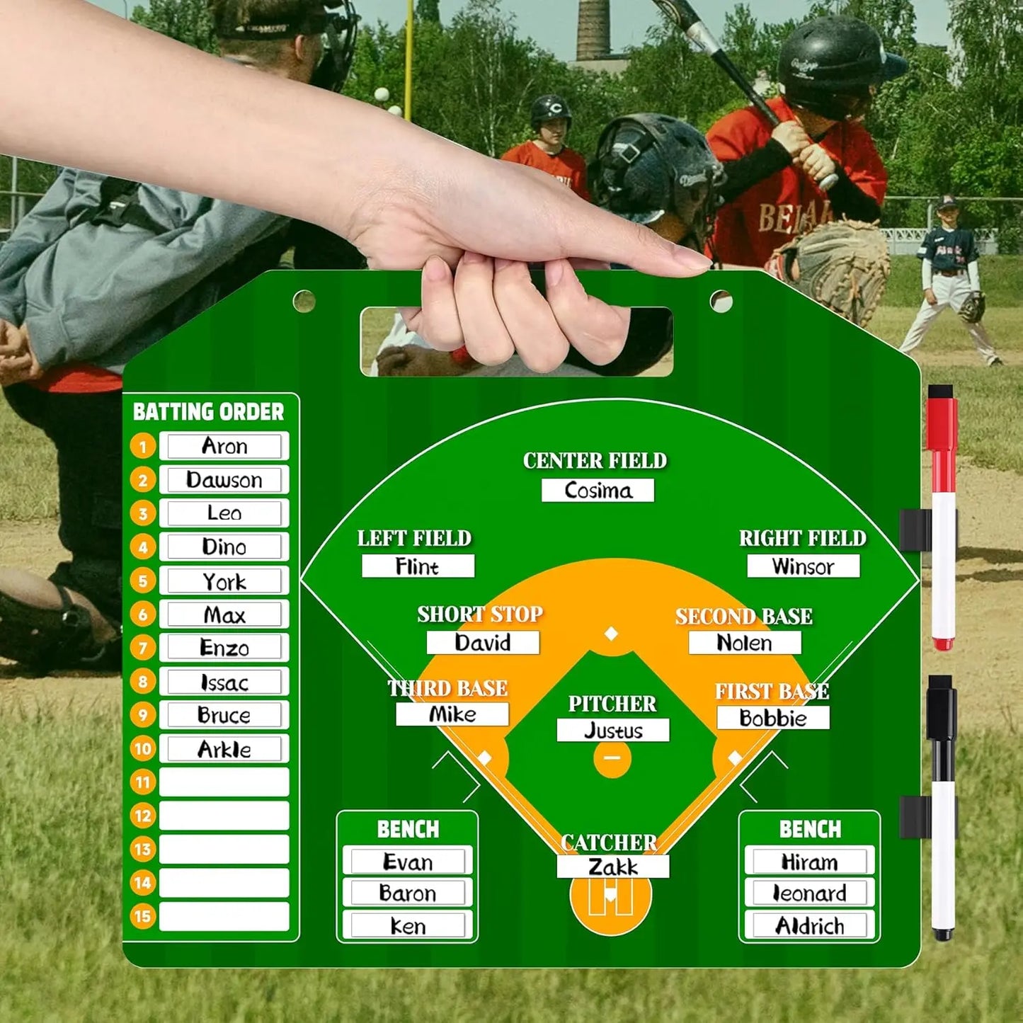 Magnetic Baseball / Softball Lineup Board