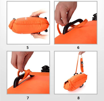 18L Waterproof Inflatable Swimming Bag Double Balloon Swim Buoy