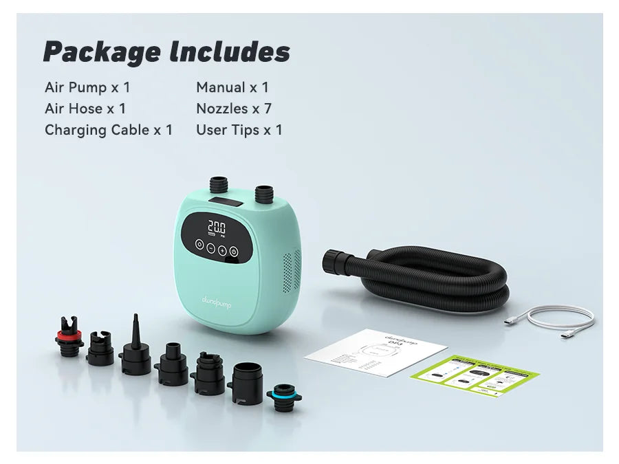 Electric 20PSI Paddle Board Inflation for Kayak Boat Tent Surf Board Stand Up Board Air Pump.