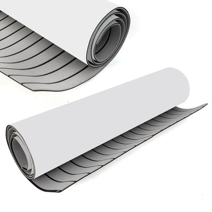 94.5"x 35.4" EVA  Light Gray with Black Stripes RV Anti-Skid Mat for Boat Decks